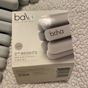 Bala Bangle, set of 2 (2 lbs each), adj/wearable wrist & ankle weights, slate